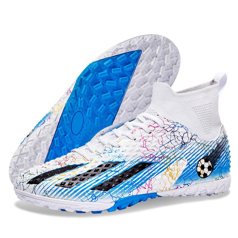 Высокие футбольные бутсы для мальчиков, юношеские, студенческие, соревновательные тренировочные бутсы, AG длинные шипы, TF сломанные шипы, обувь для искусственной травы и грунта, мужская обувь
