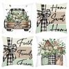 New Thanksgiving Series Pillow Cover Letter Truck Printed Cushion Home Sofa Cushion Cover
