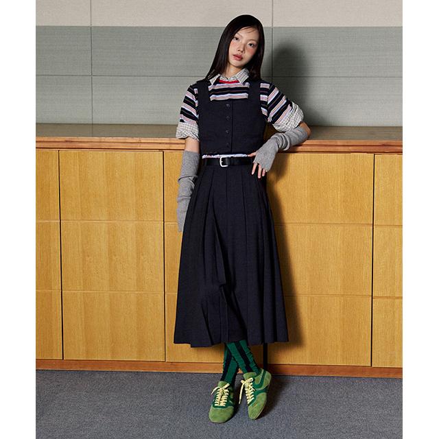Rap Pleated Long Skirt Aq3Ws863