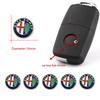 CYJAU1 5/10Pcs Car Key Badge Sticker For Alfa Romeo 156 159 147 4C 8C 166 Giulia Giulietta Mito Stelvio Spider GT Tonale Disco Volante