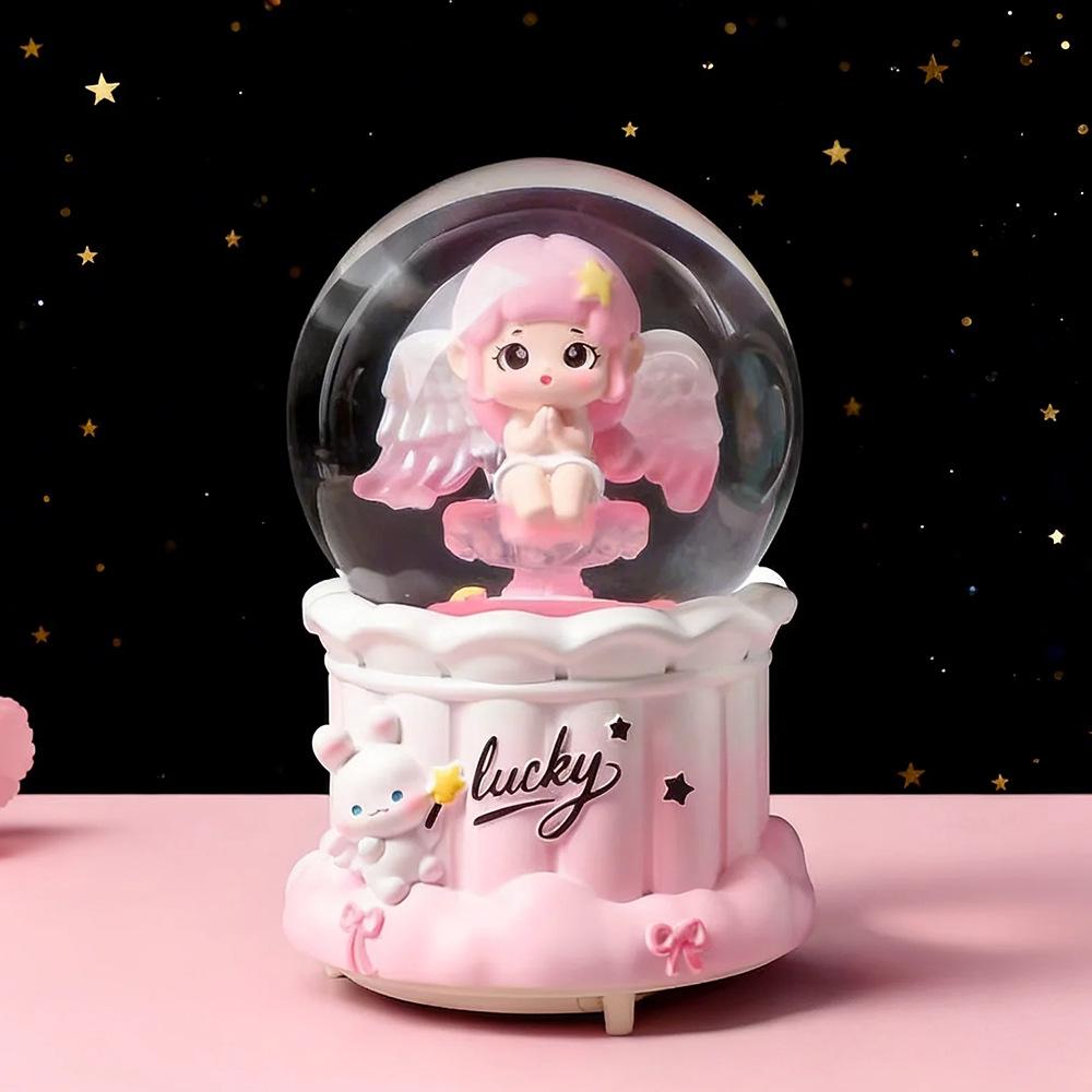 Dreamy Unicorn Crystal Ball Luminous Music Box - Snowflake Gift for Best Friend, Creative Qixi Present