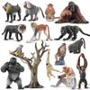 TOYMANY 15 фигурок больших обезьян и горилл, Игрушки дикой природы, Реалистичные модели животных джунглей, Набор приматов, Популярные игрушки, Подарки на день рождения, Рождество