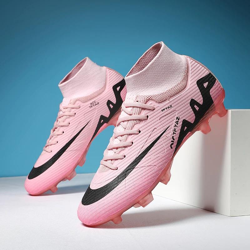 Men Soccer Shoes Outdoor Professional Training Football Boots Unisex Turf Futsal Match Soccer Cleats Grass Non-slip Breathable