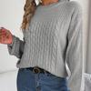 Vintage Autumn Winter Knitwear Cardigan Loose Long Sleeve O-Neck Solid Color Sweater Top