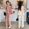 Girls Clothes Summer Kids Fashion Flouncing Tops & Pants Two Piece Set Children Sleeveless Suit Teenager Girl Outfits