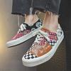 New Shoes for Men Canvas Casual Shoes Trend Print Flat Sport Vulcanized Shoes Youth Street Cool Lace-up Sneaker Unisex 35-44
