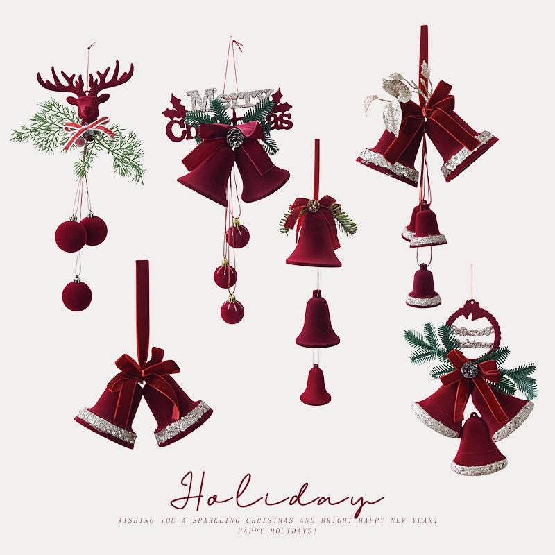 NUCHI Cross-Border Christmas Bell Ornaments - Tree & Window Decorations