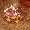 Decorative Enameled Metal Keepsakes Container For Home Office Organization Artistic Display Case Desk Organiser