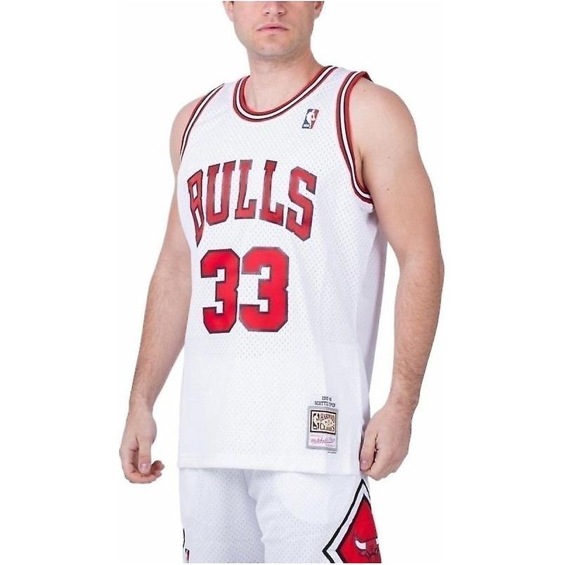 Mitchell & Ness Чикаго Буллз Домашняя 1997 98 Скотти Пиппен Swingman Джерси SMJYAC18054-CBUWHIT97SPI