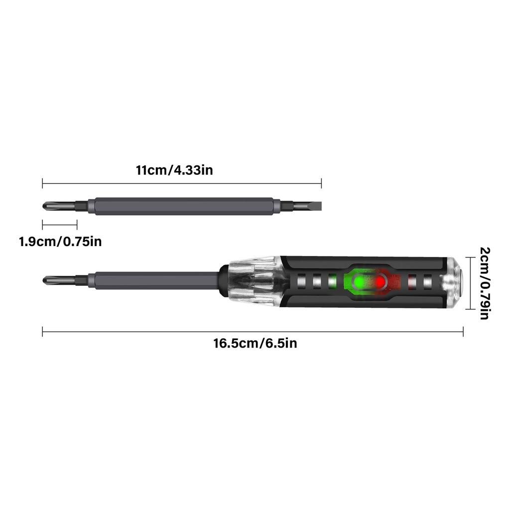 Multipurpose Screwdriver Voltage Tester Current Detector with LED Display Suitable for Electrical Work Easy Maintenance