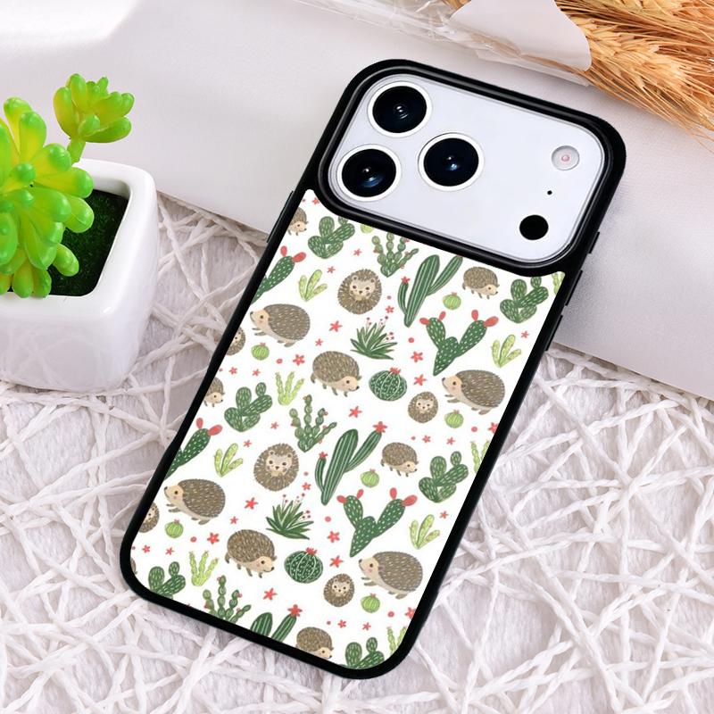 Милый Чехол-Ежик для Телефона iPhone 17 Air 16 15 11 12 14 13 Pro Max Ударопрочный Чехол