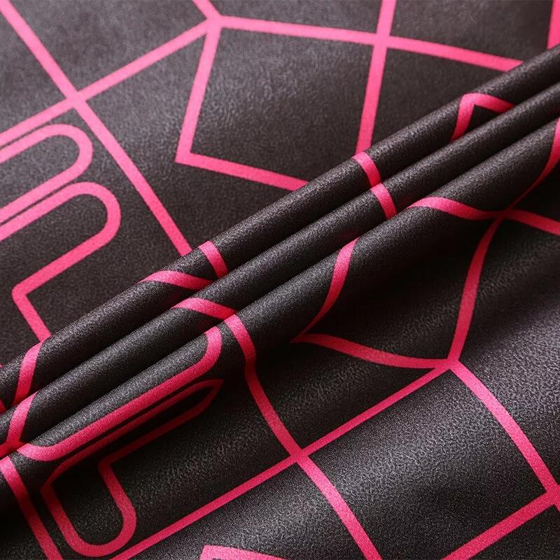 Fila Повседневная Свободная Средней Длины С Капюшоном Геометрический Узор Печатная Тканая Куртка Женские куртки Розово-Красный F11W234711F-ZA