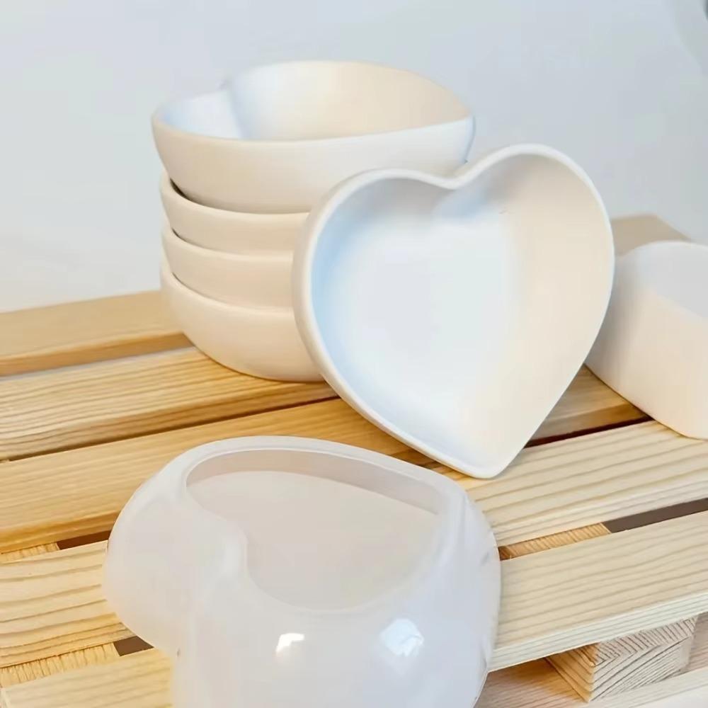 Mini Bowl Silicone Craft Mold Heart-Shaped Storage Box Mold Resin Jewelry Mold Storage Containers