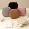 Cosmetic Bag Zipper Closure Waterproof Portable Compact Design Sanitary Napkin Organizer Makeup Storage Bag