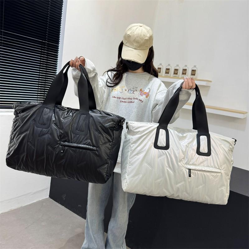 Женская легкая дорожная сумка большой вместимости – на одно плечо, для спортзала и ручной клади из хлопка