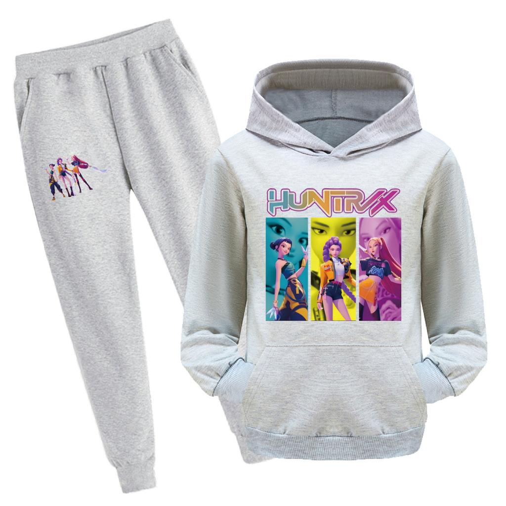 Kids Clothing Sets Kpop Witch Hunting Team Bag Hoodie Children's Hoodie Hoodie Casual Set