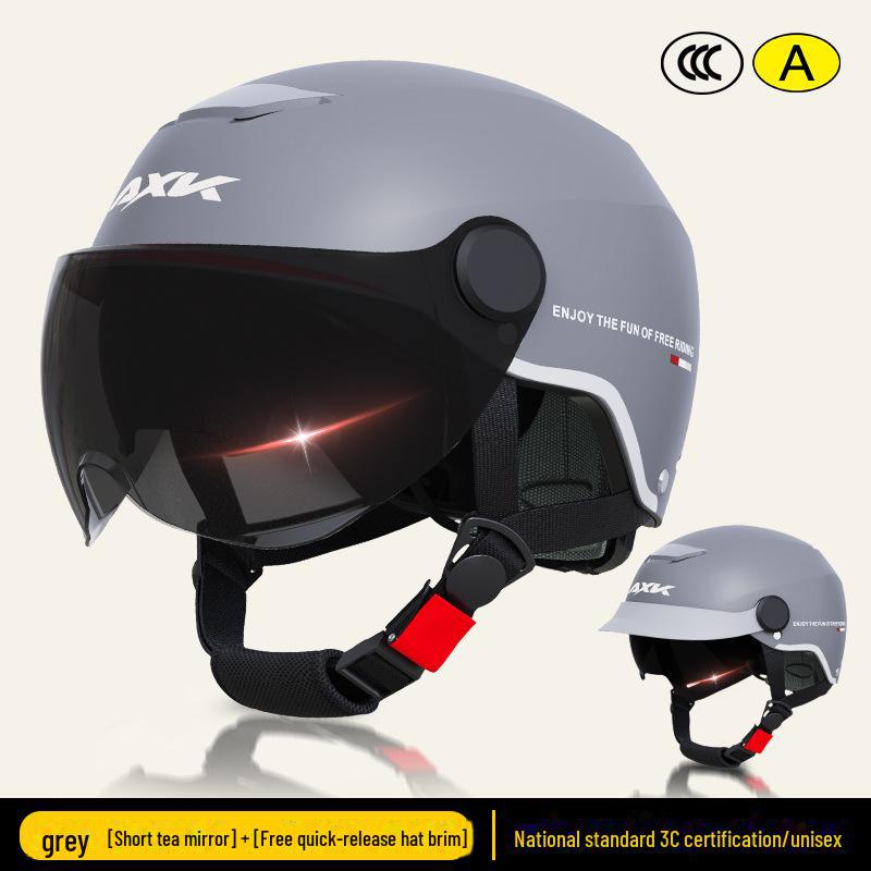 Шлем для электрического мотоцикла с сертификатом 3C: Солнцезащитный всесезонный шлем для мужчин и женщин