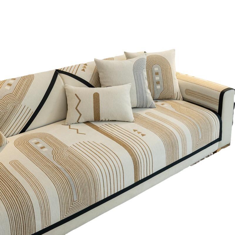Light French Chenille Sofa Cushion Universal In All Seasons New Simple Seat Cushion Cushion Cloth Non-Slip Sofa Cover