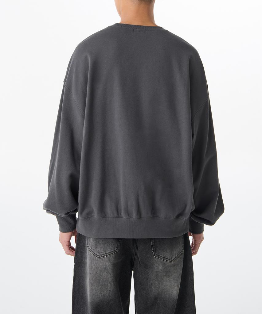 MUSINSA STANDARD Loose Balloon Sweatshirt [Dark Gray]