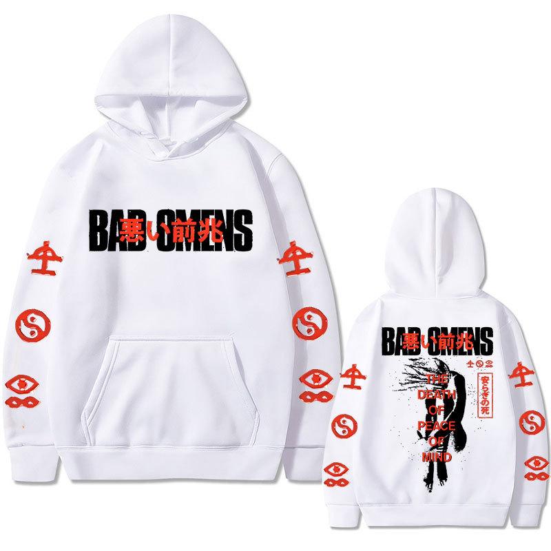 Bad Omens Band Tour 2023 Американская музыка Толстовка Осень Зима Флис Уличная одежда Топы