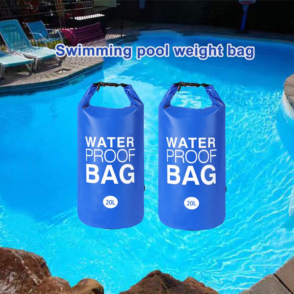 1 шт., водонепроницаемая лестница для бассейна, противовес, мешки с песком, уличная водонепроницаемая сумка, пляжный водонепроницаемый рюкзак, сетка из ПВХ с зажимом, 20 л 500D