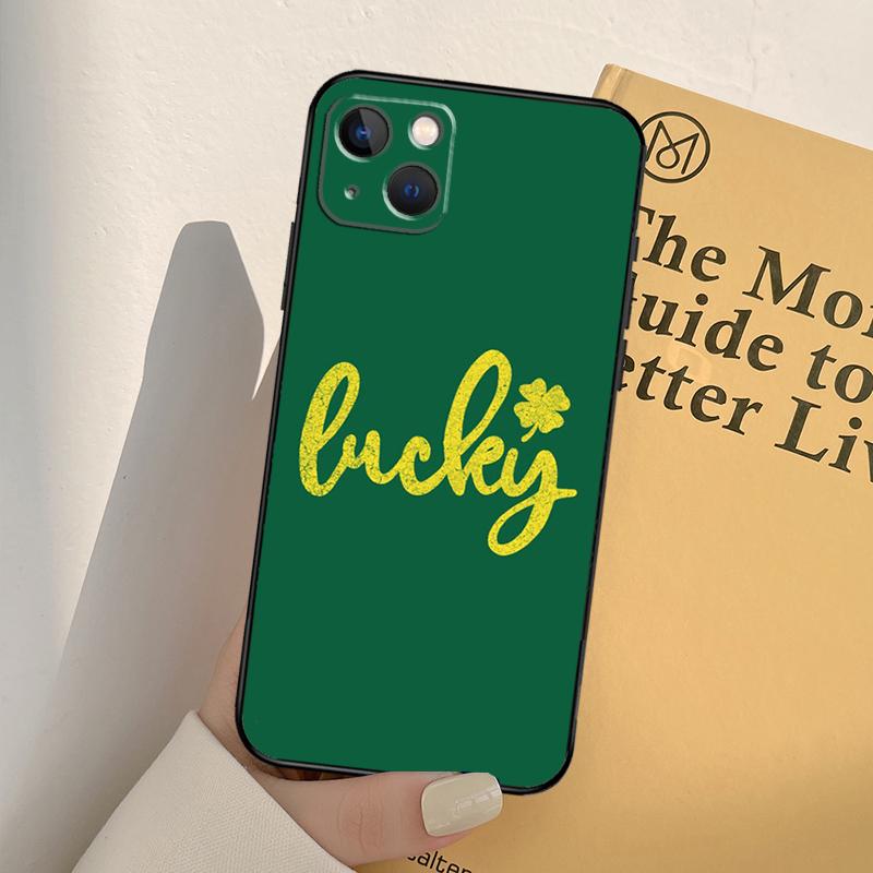 Ireland Shamrock Lucky Phone Case For iPhone 17 16 15 14 11 12 13 Pro Max mini XR 16e 15 16 Plus 17 Air Full Cover