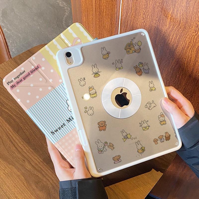 Magnetic Detachable Acrylic Case IPad Pro 11 Inch / Mini 7 With Stand Sleep Wake Full Protection Cartoon Design