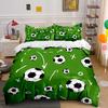 Football attacking theme pattern Bedding Set for Kids Luxury Gift 3pcs Digital Print Comforter Set Soft Comfortable Breathable