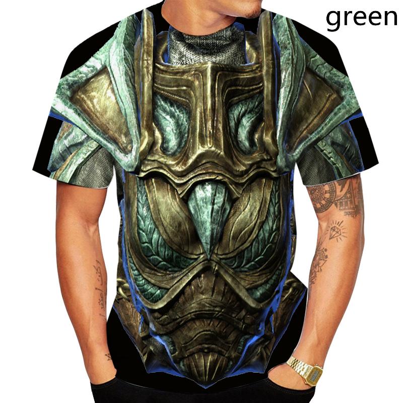 Fashion Men Knight Printed T Shirts 3D All Over Armor Printed Tees Cosplay Costume Tops