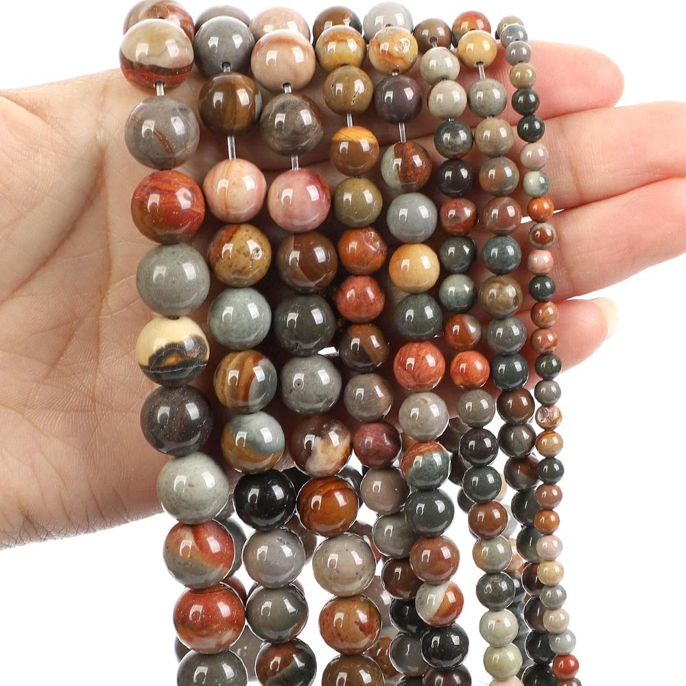Natural Stone Beads Tiger Eye Amazonite Rose Quartz Turquoises Obsidian Agates Beads For Jewelry Making DIY Bracelet 4 6 8 10mm