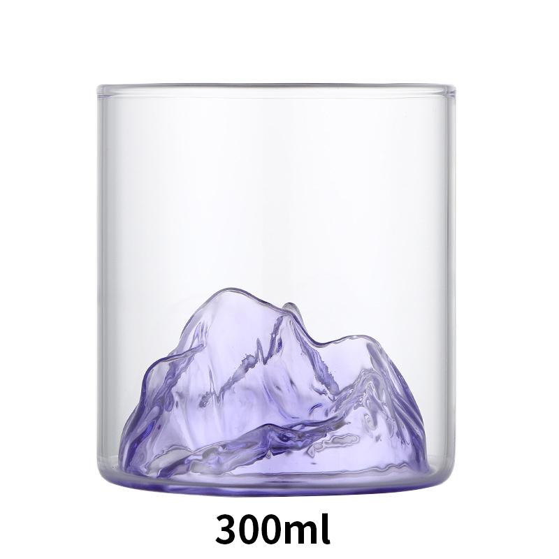 Стеклянные чашки для виски в японском стиле 3D Mountain Wine Glass Beer Juice Void Mug Bottle Drinkware Fuji Artwork Glacier Vintage Gift