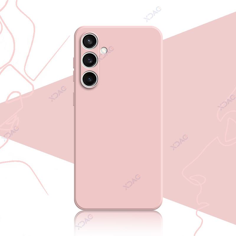 Чехлы для мобильных телефонов Samsung Galaxy S24 FE SamsungS24FE 5G 360 Soft Luxury Square Liquid Silicone Водонепроницаемые чехлы