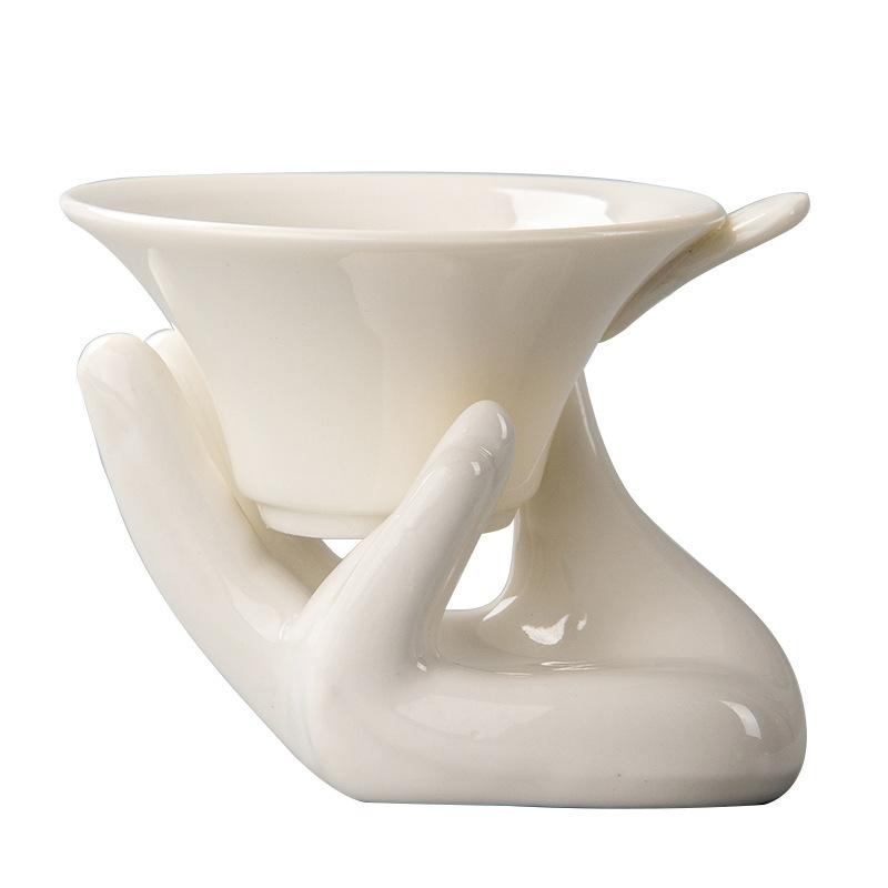 Креативный керамический заварник для чая, ситечко для чая, кухонные принадлежности, чайный набор, фильтр, белый фарфоровый фильтр для чая, утечка чая