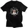 Breaking Through Chihuahua T Shirts Men ShortSleeve Dog Lover Tshirt Casual Tee For Husband100 Cotton Slim Fit Tshirt