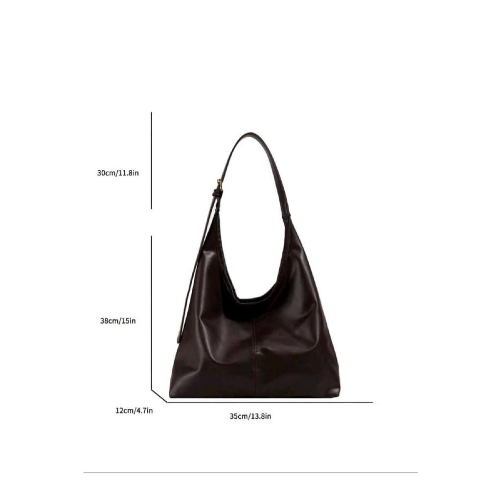 Women's Black Shoulder Bag Soft Inside And Outside Textured Quality Workmanship And Soft Faux Leather Hand Bag