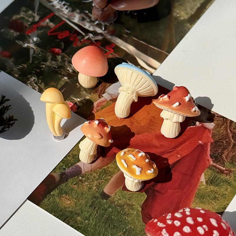 6 шт./компл. Модель гриба 3D настенная плитка украшение маленький гриб холодильник патч украшение для дома 3-4 см