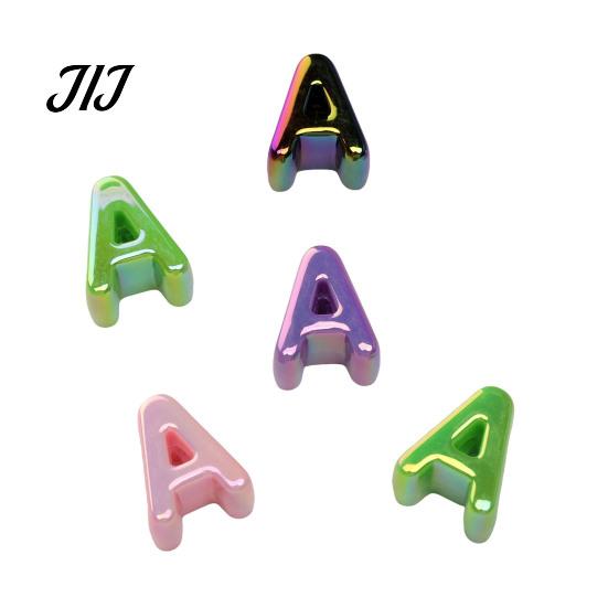 Alphabet Beads Kit 5Pcs DIY Acrylic Bubble Letter Beads, Colorful Large for Handmade Craft Accessories Jewelry Crafts Making, Spacer Crafting Projects
