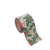 Xmas Linen Christmas Ribbon Tree Printed Bouquet Ribbon Gift Box Packing Strap  Christmas Decor