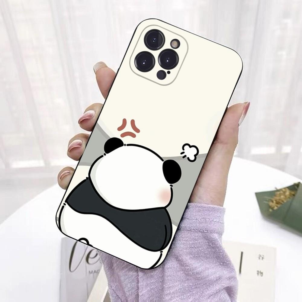 Чехол для телефона с милой пандой для iPhone 15, 6, 7, 8 Plus, 11, 12, 13, 14 Pro SE 2020 MAX Mini X XS XR, задняя крышка