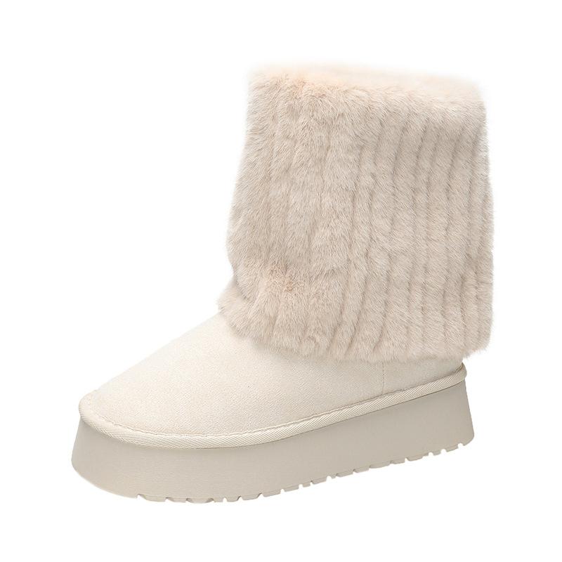 Зимние плюшевые снегоступы для женщин Теплые ботинки Martin