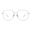 Givenchy Solid Color Design Metal Irregular Shape Optical Frame Unisex Couple Style Silver 11772662 GV50051U016-Silver 55