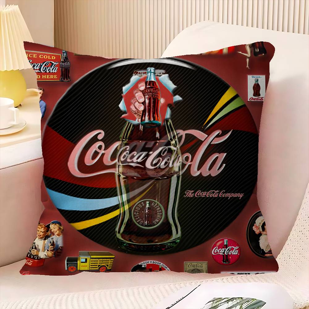 C-Coca Logo C-Colas Pillow Cover For Bedroom Room And Living Room Sofa Decorative Cushion Cover