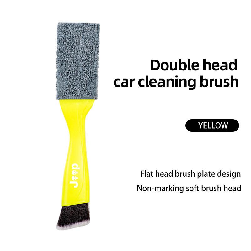 AIY5 2-In-1 Car Interior Cleaning Brush Air Vent Dust Removal Tools For Jeep Grand Cherokee Wrangler JK Gladiator Compass Renegade