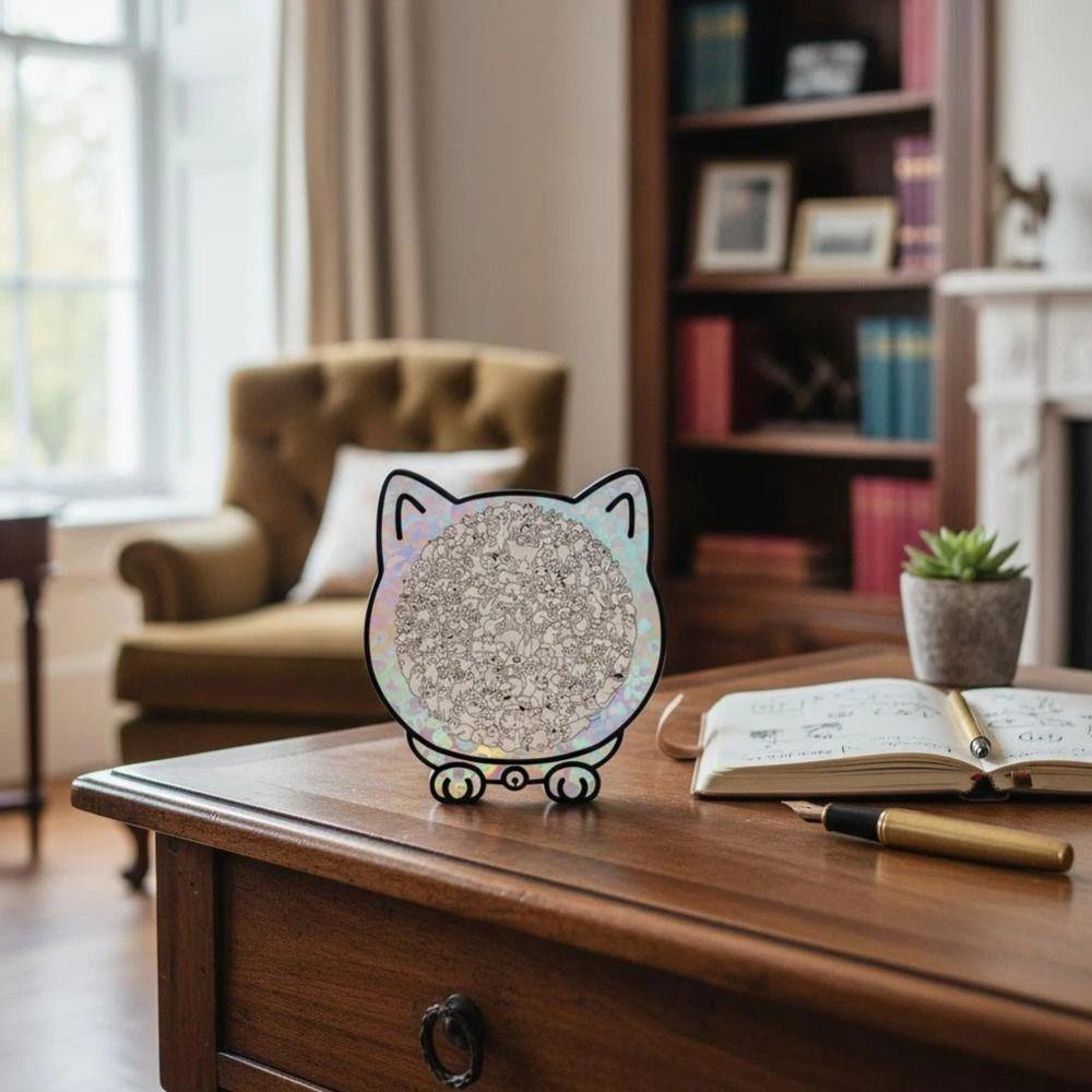 Macaron Color Morandi-colored Cat-shaped Puzzle 135-piece Animal Cats Decorative Cut Cat Pieces