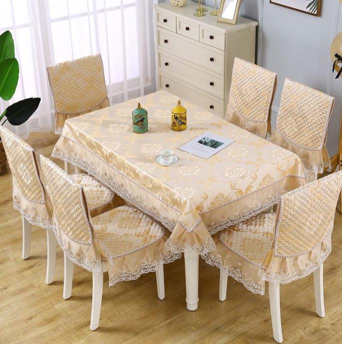 Luxury High-quality Modem Table Chair Cover Seat Cover Protective Cover Seat Skirt Stool Cover Home Decoration Dustproof Cloth Mat