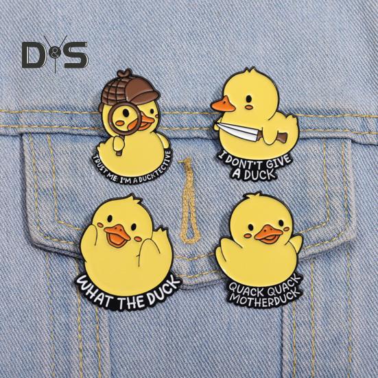 Значок в виде утёнка из мультфильма, украшение в виде животного, брошь из сплава, шляпа, шарф, сумка, украшение на лацкан, булавка, подарок на день рождения, выпускной, Рождество