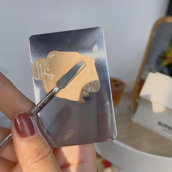 Многофункциональная палитра для макияжа, Смешивание DIY, поднос для палитры красок из нержавеющей стали, набор шпателей для смешивания для красоты