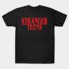 Мужская черная футболка с принтом Stranger Teens Печать на трансферной бумаге без вырезания Хлопковая футболка