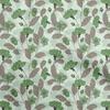 Cotton Flex Green Fabric Floral Retro Quilting Supplies Print Sewing Fabric By The Yard 40 Inch