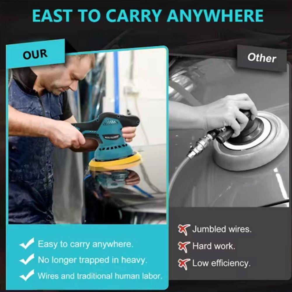 8 Variable Speed Cordless Sander Polisher 2500-5000 RPM Car Polishers Electric Polisher Furniture